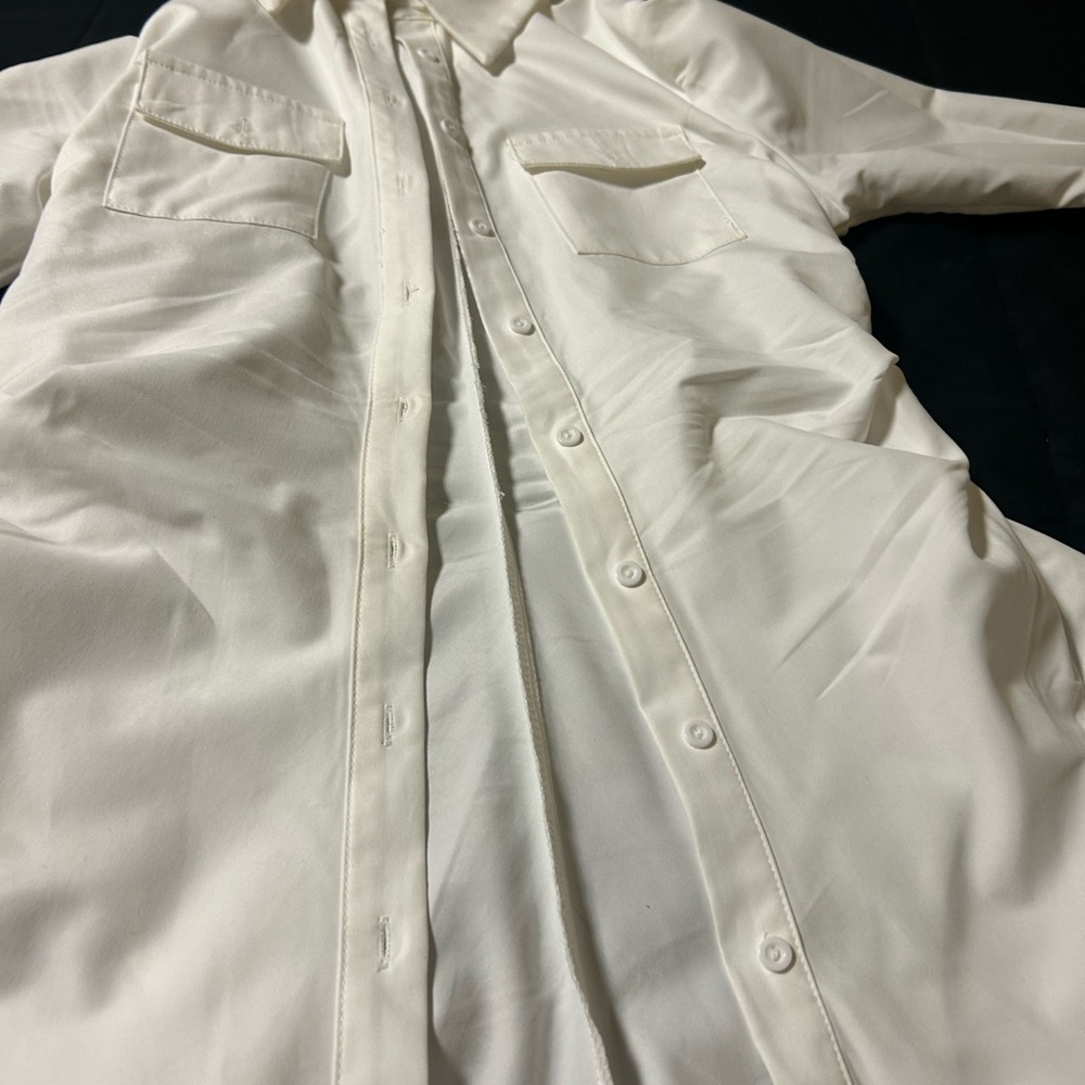 White button down dress